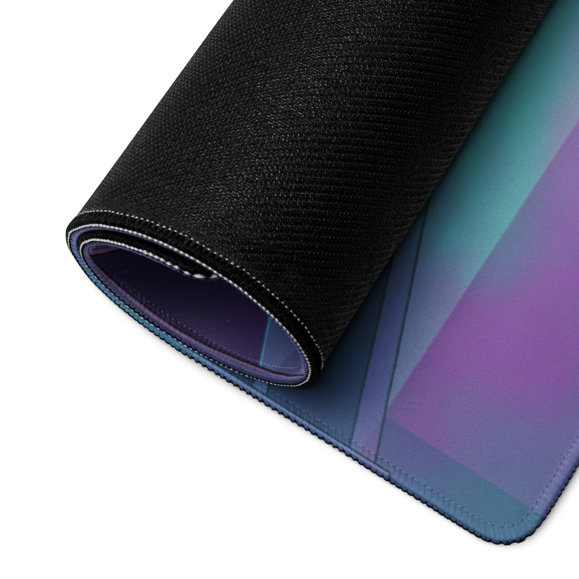 Porsche 911 GT3 Inspired Orange Vaporwave Gaming Mouse Pad – Neon Cyan Purple Garage Desk Mat with Retro Futuristic Sunset and Synthwave Racing Art