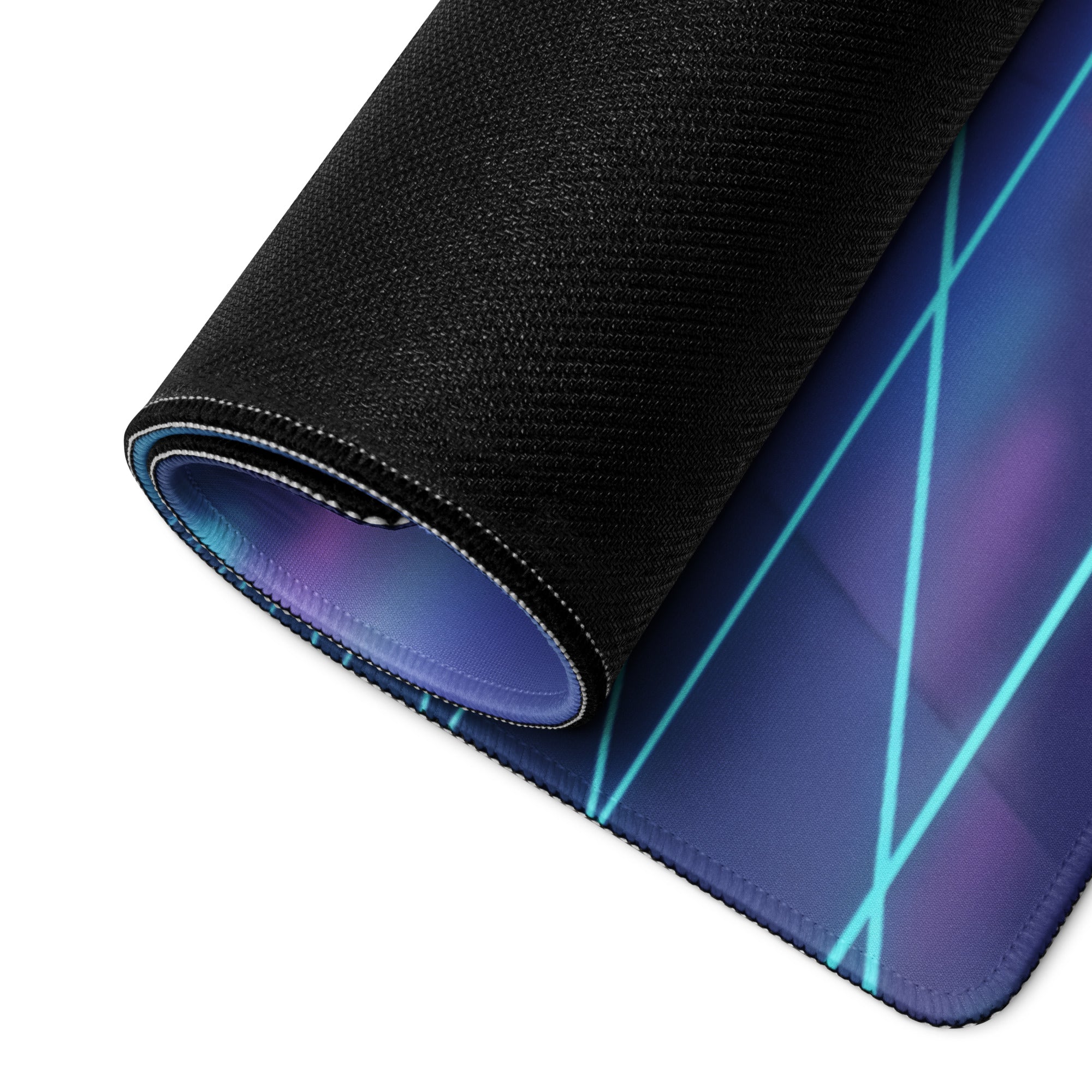 Lamborghini Essenza SCV12 Inspired Teal Black Vaporwave Gaming Mouse Pad – Neon Futuristic Garage Desk Mat with Cyberpunk Grid and Synthwave Art