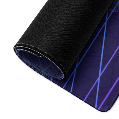 Lamborghini Huracán STO Inspired Teal Blue Vaporwave Gaming Mouse Pad – Neon Futuristic Hangar Desk Mat with Cyberpunk Grid and Synthwave Racing Art