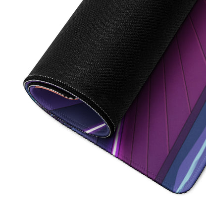 McLaren 720S GT3 Inspired White Purple Vaporwave Gaming Mouse Pad – Neon Sunset Supercar Garage Desk Mat with Retro Futuristic Motorsport Anime Art