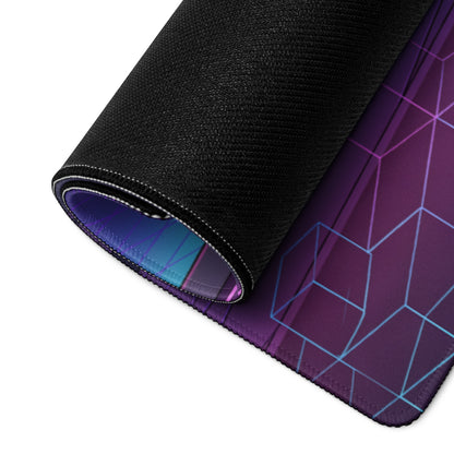Lamborghini Sián Roadster Inspired Blue Purple Vaporwave Gaming Mouse Pad – Neon Futuristic Supercar Showroom Desk Mat with Synthwave Digital Artwork