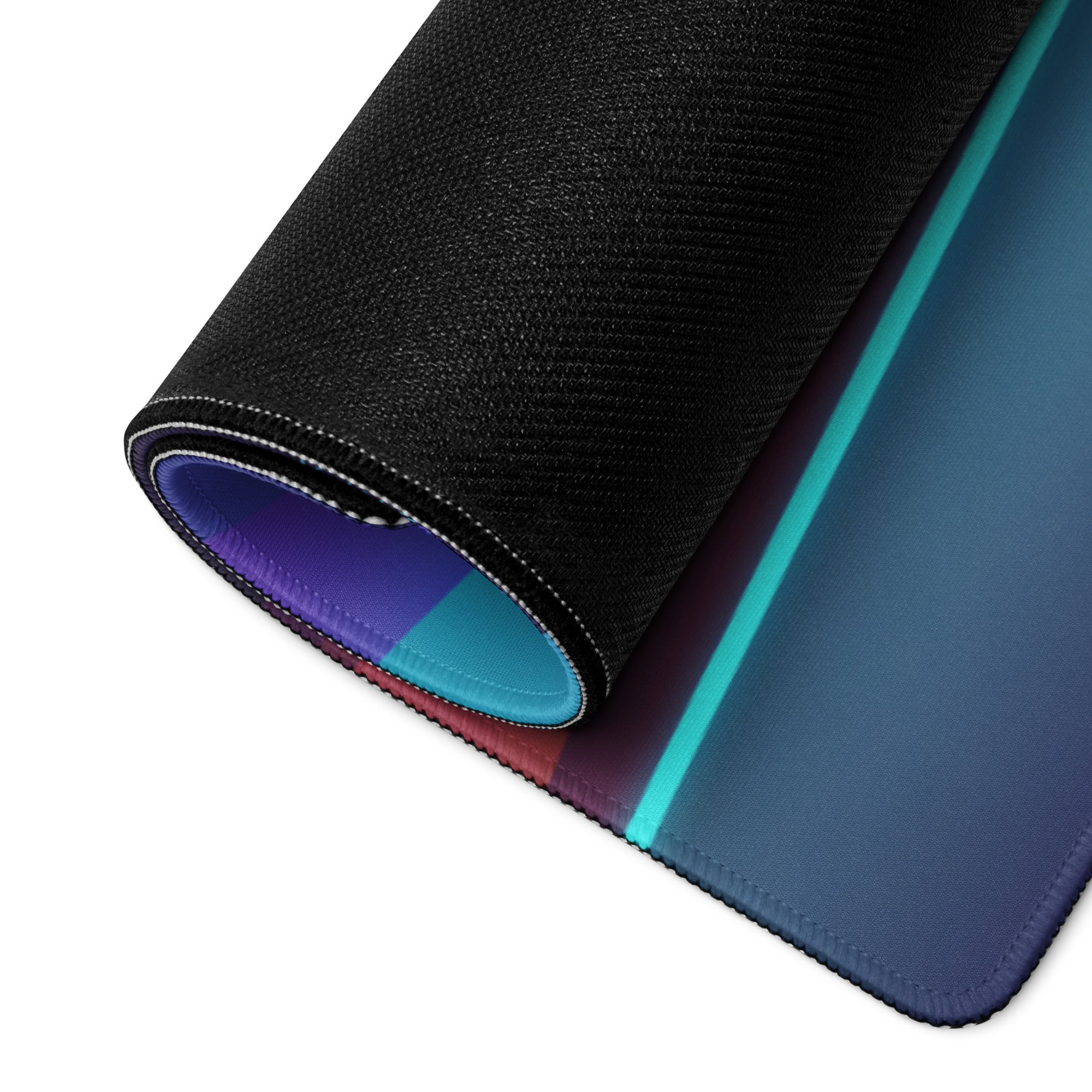 McLaren P1 Inspired Blue Purple Vaporwave Gaming Mouse Pad – Neon Sunset Supercar Desk Mat with Retro Futuristic Synthwave Desert Artwork