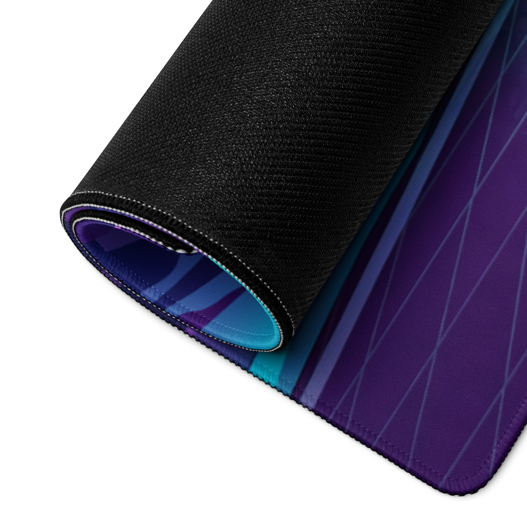 McLaren P1 Inspired Red Purple Vaporwave Gaming Mouse Pad – Neon Mountain Sunset Desk Mat with Retro Futuristic Grid and Synthwave Supercar Art