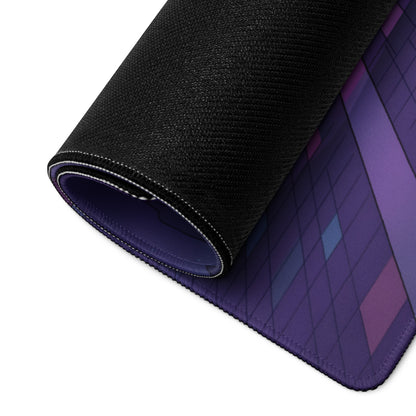 Lamborghini Huracán STO GT3 Inspired Silver Purple Vaporwave Gaming Mouse Pad – Neon Cyberpunk Garage Desk Mat, Futuristic Night City Anime Style Automotive Artwork