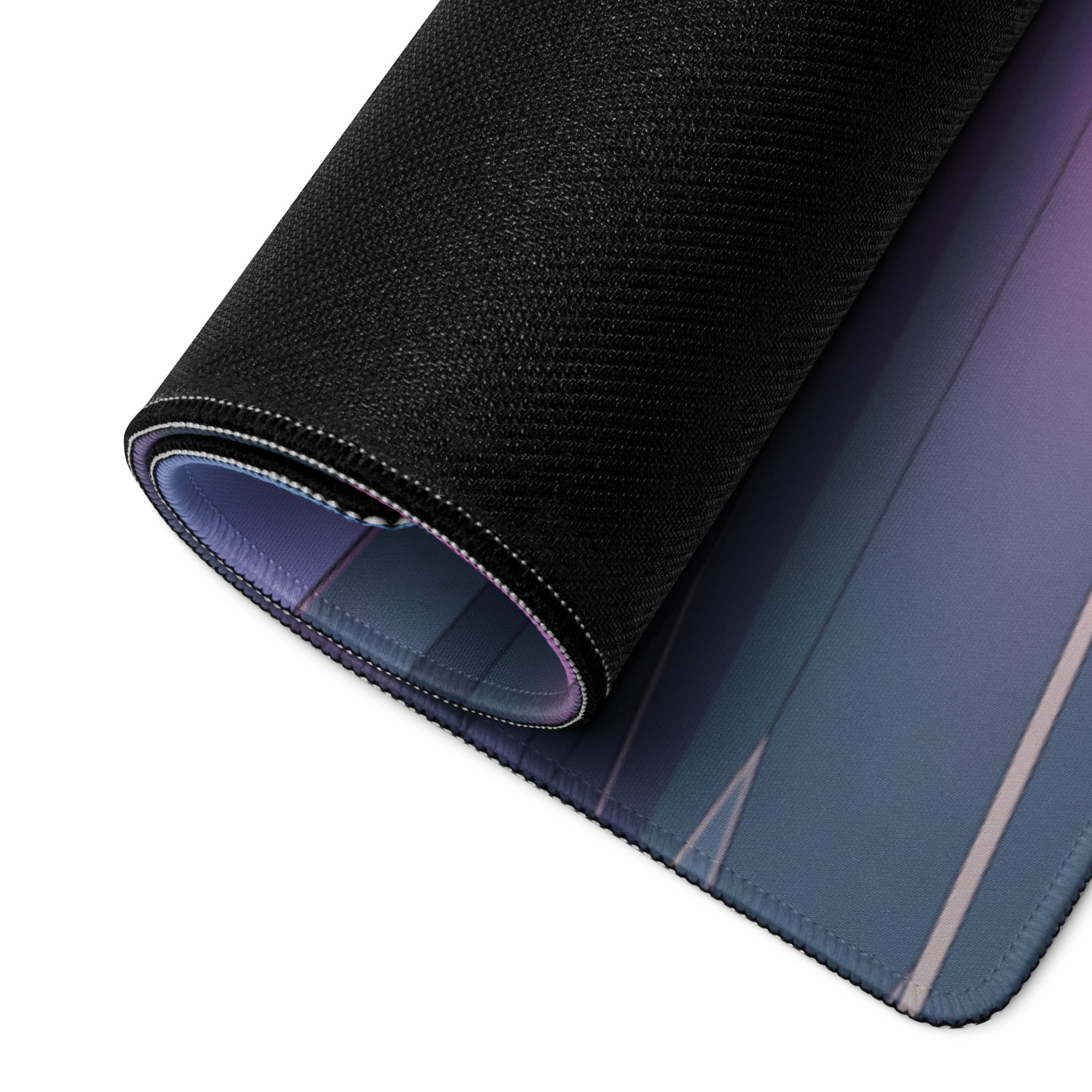 Lamborghini Sián Roadster Inspired Cyan Purple Vaporwave Gaming Mouse Pad – Neon Futuristic Garage Desk Mat with Synthwave Sunset and Retro Grid Art