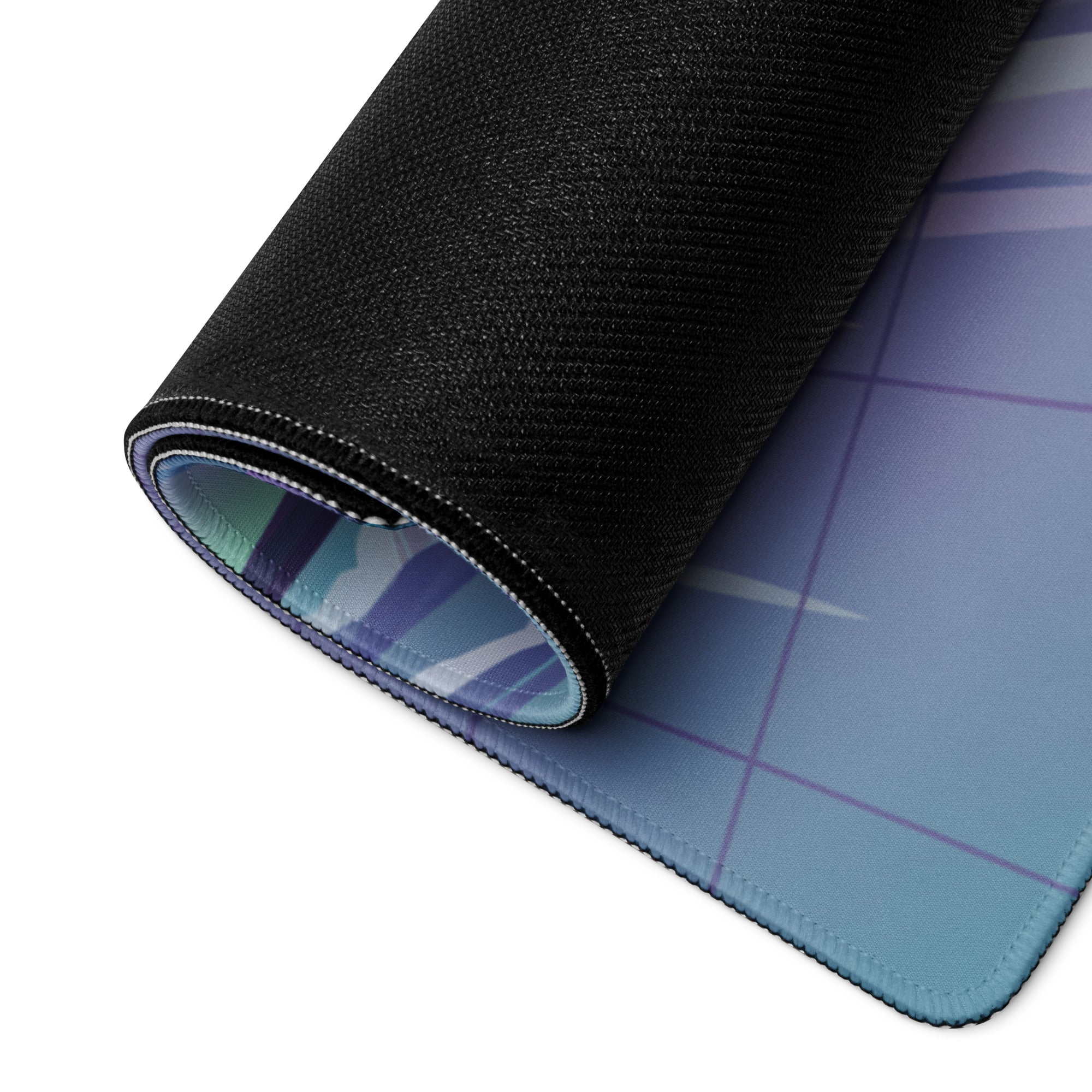 Lamborghini Centenario Roadster Inspired Silver Cyan Vaporwave Gaming Mouse Pad – Retro Futuristic Racing Desk Mat with Neon Grid Mountains and Dreamy Synthwave Artwork