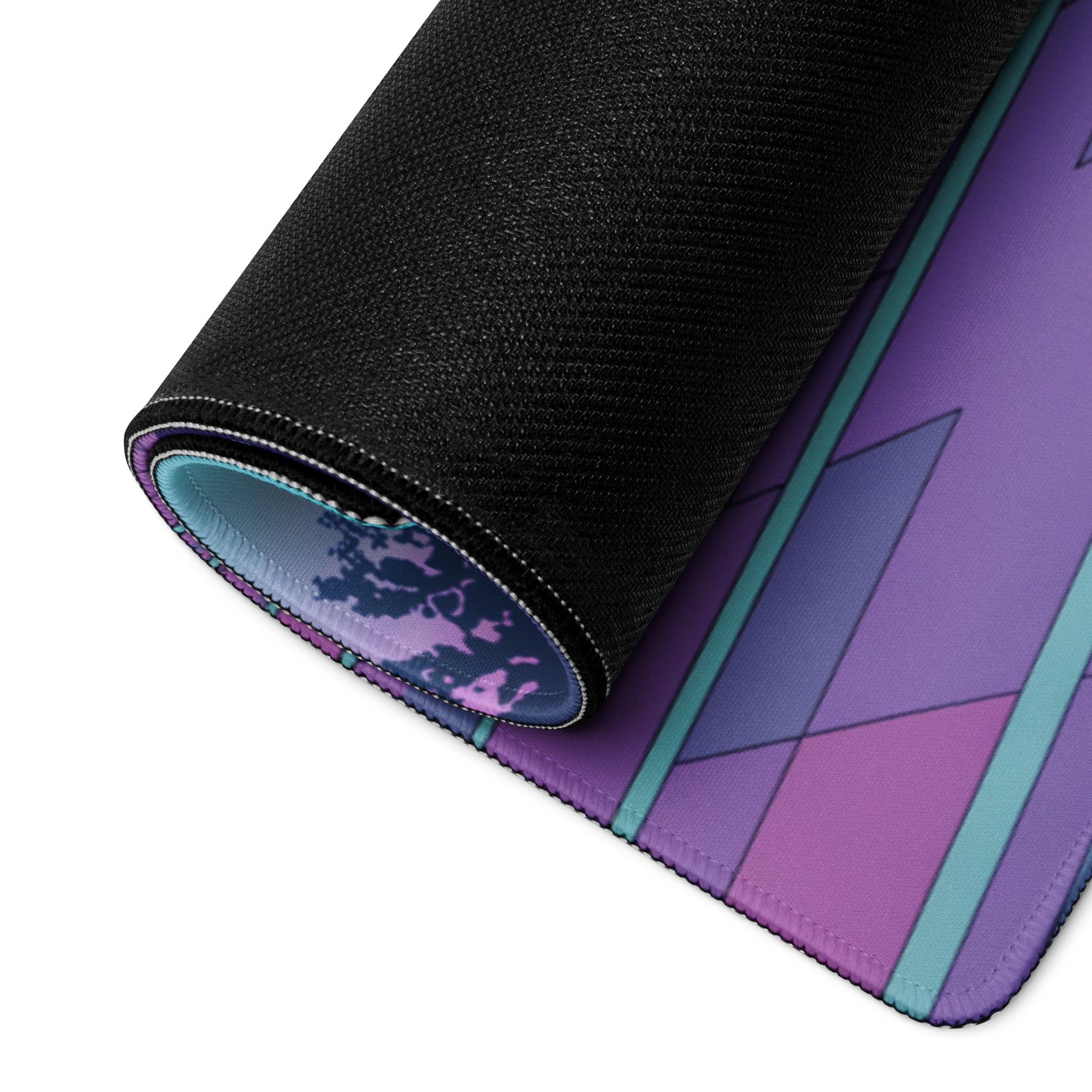 Nissan GT-R R35 Inspired White Purple Vaporwave Gaming Mouse Pad – Neon Industrial Garage Desk Mat with Moonlit Retro Futuristic JDM Artwork