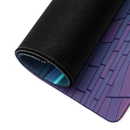 McLaren Solus GT Inspired Black Cyan Vaporwave Gaming Mouse Pad – Neon Futuristic Resort Desk Mat with Palm Trees, Retro Grid and Synthwave Artwork