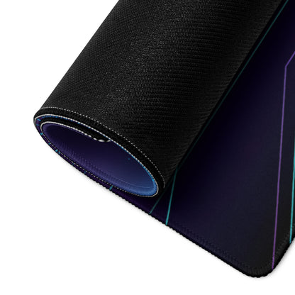 Koenigsegg Jesko Inspired Teal Purple Vaporwave Gaming Mouse Pad – Neon Grid Desk Mat, Retro Futuristic Supercar Digital Art, Cyberpunk Decor
