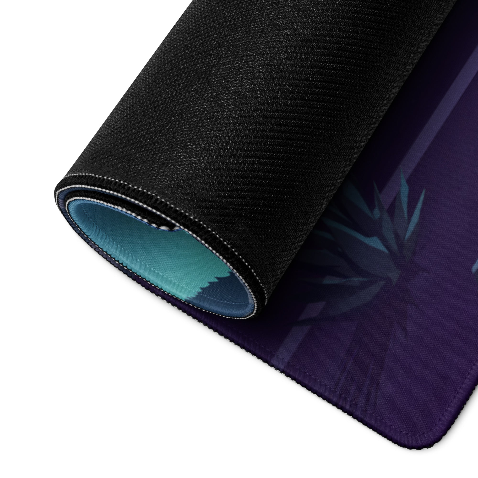 Lamborghini Huracán STO Inspired Black Blue Vaporwave Gaming Mouse Pad – Neon Mountain City Desk Mat, Retro Futuristic Supercar Digital Artwork