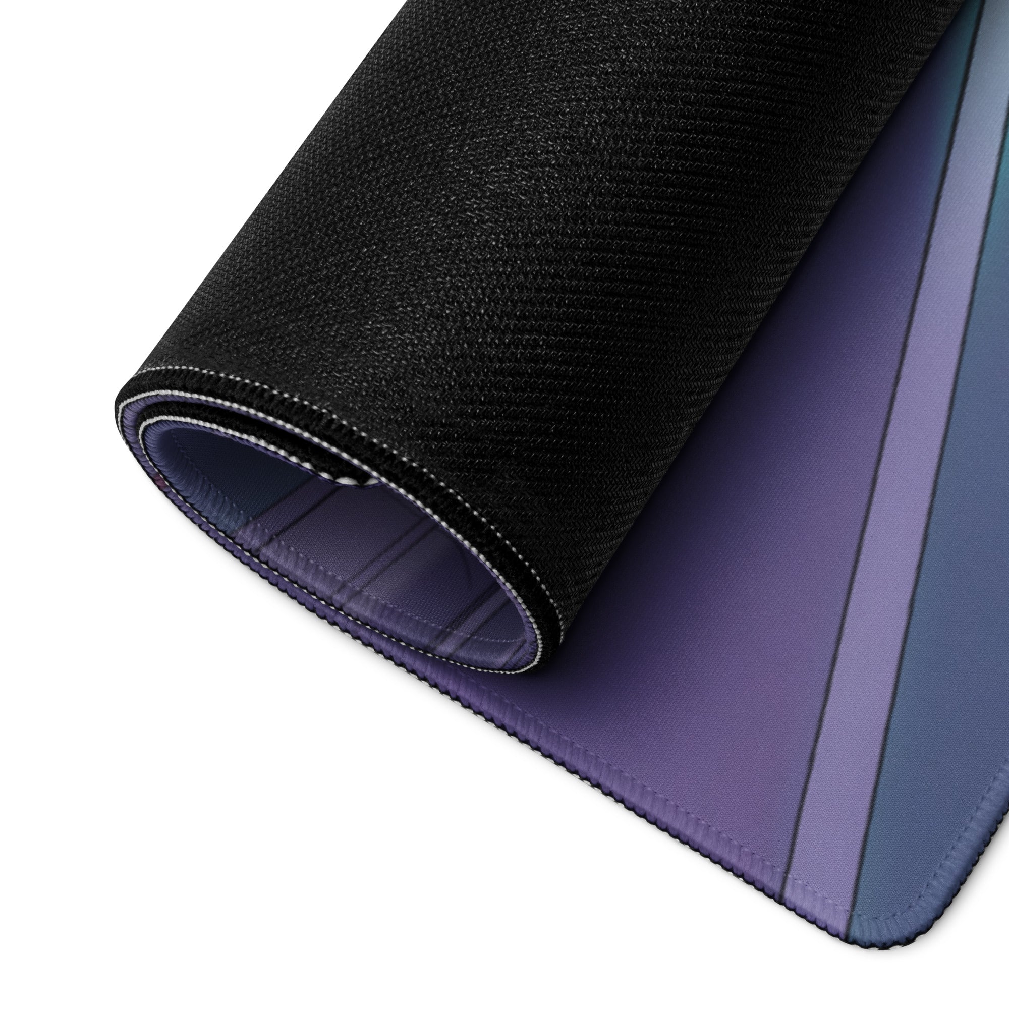 Mercedes-AMG GT3 Inspired Silver Purple Vaporwave Gaming Mouse Pad – Neon Racetrack Garage Desk Mat with Cyberpunk Lighting and Motorsport Art