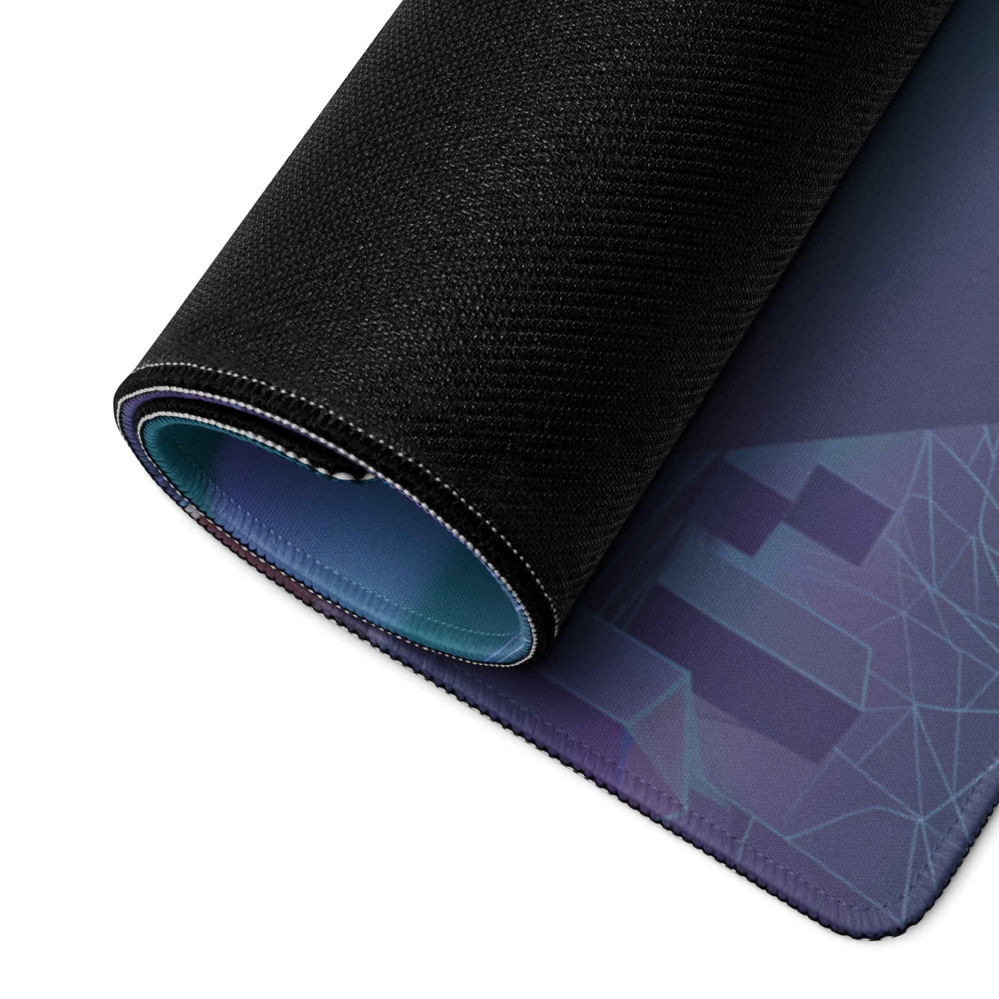 Ferrari F430 Inspired Red Teal Vaporwave Gaming Mouse Pad – Neon Sunset Desk Mat with Reflective Retro Futuristic Landscape and Synthwave Supercar Art