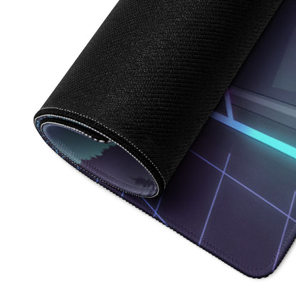 McLaren 765LT Inspired Black Vaporwave Gaming Mouse Pad – Neon Mountain Highway Desk Mat, Futuristic Cyberpunk Supercar Digital Artwork