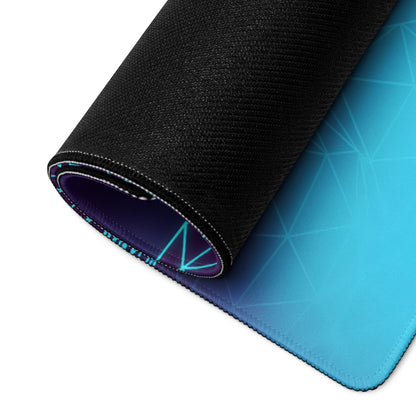 Bugatti Chiron Inspired Silver Purple Vaporwave Gaming Mouse Pad – Neon Cyan Pink Retro Futuristic City Desk Mat, Synthwave Hypercar Digital Art