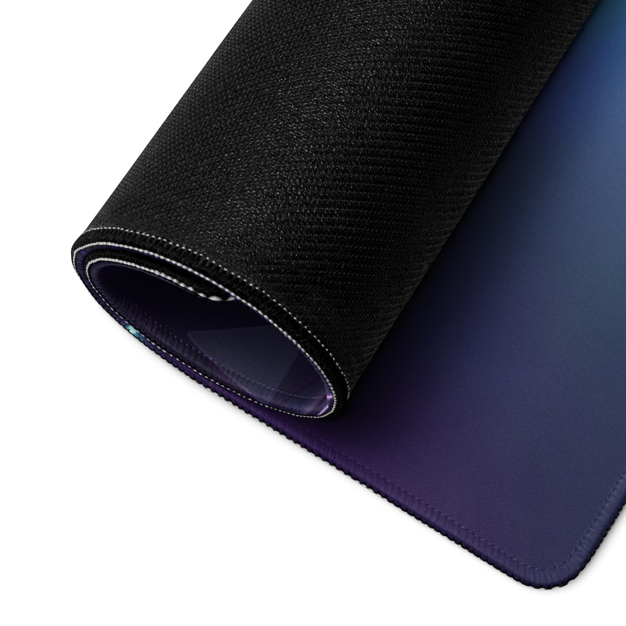 Ford GT Mk IV Inspired Silver Blue Vaporwave Gaming Mouse Pad – Neon Cyan Purple Futuristic Track Desk Mat, Geometric Supercar Digital Art