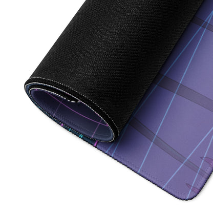 Koenigsegg Jesko Attack Inspired White Purple Vaporwave Gaming Mouse Pad – Neon Cyber City Desk Mat, Retro Futuristic Hypercar Digital Artwork