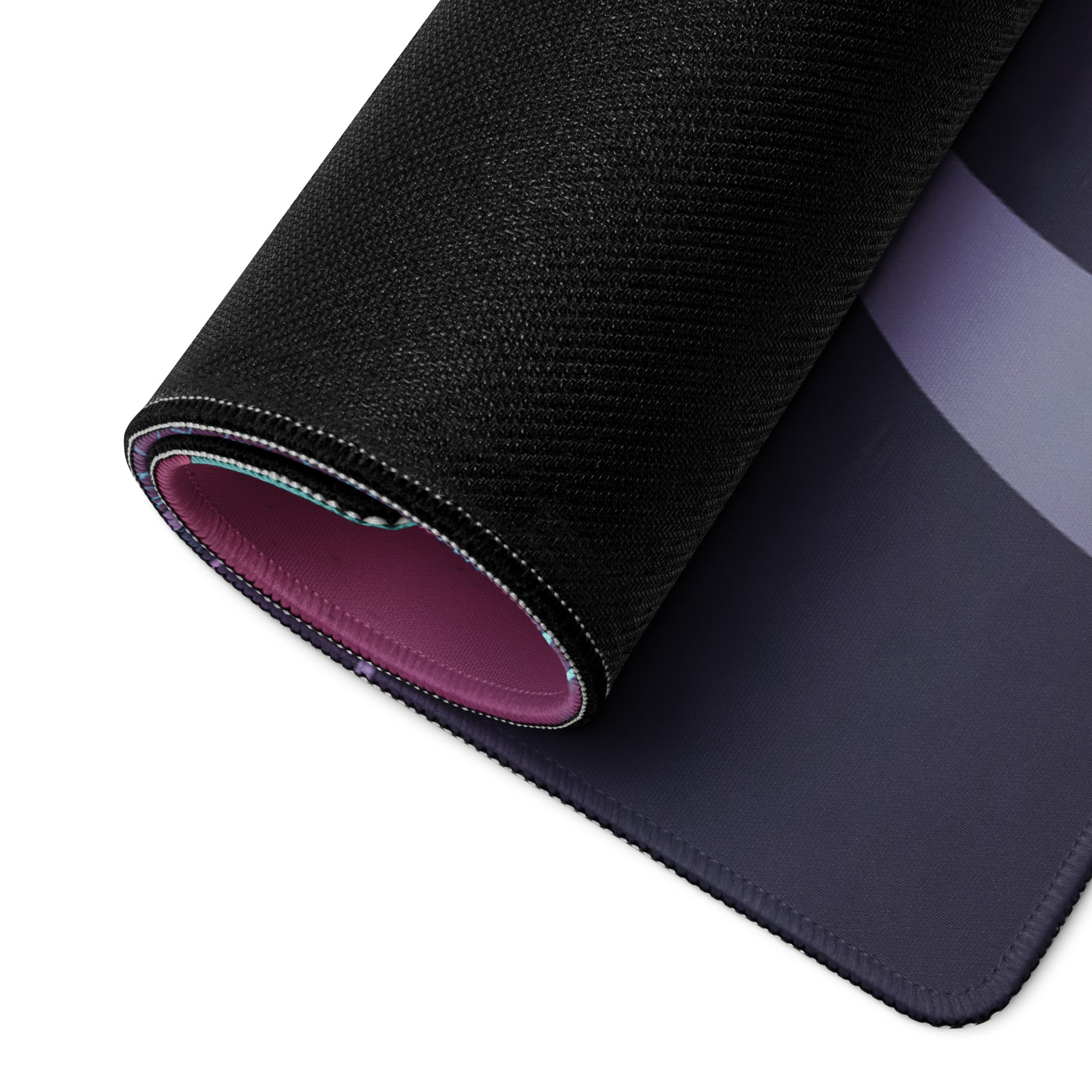 Koenigsegg Jesko Attack Inspired White Purple Vaporwave Gaming Mouse Pad – Neon Futuristic Highway Desk Mat, Retro Hypercar Digital Artwork
