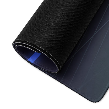 Ford GT MkIV Inspired Blue Cyan Vaporwave Gaming Mouse Pad – Neon Cyber Garage Desk Mat, Futuristic Hypercar Digital Artwork