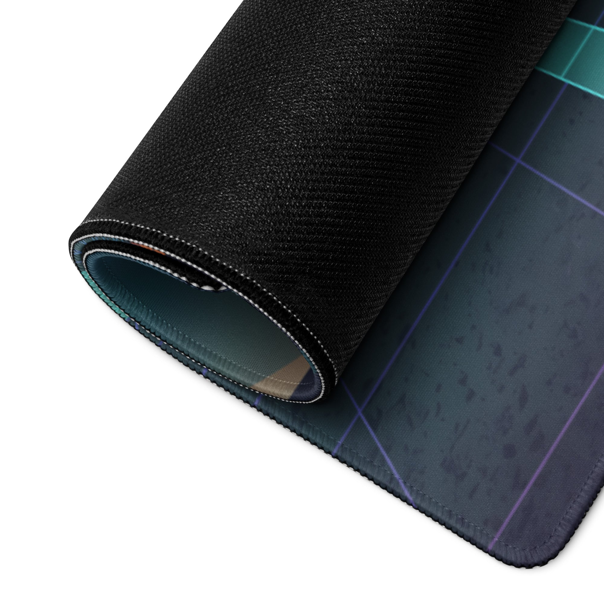 Koenigsegg Agera RS Inspired Red Cyan Vaporwave Gaming Mouse Pad – Neon Desert Highway Desk Mat, Retro Futuristic Hypercar Digital Artwork