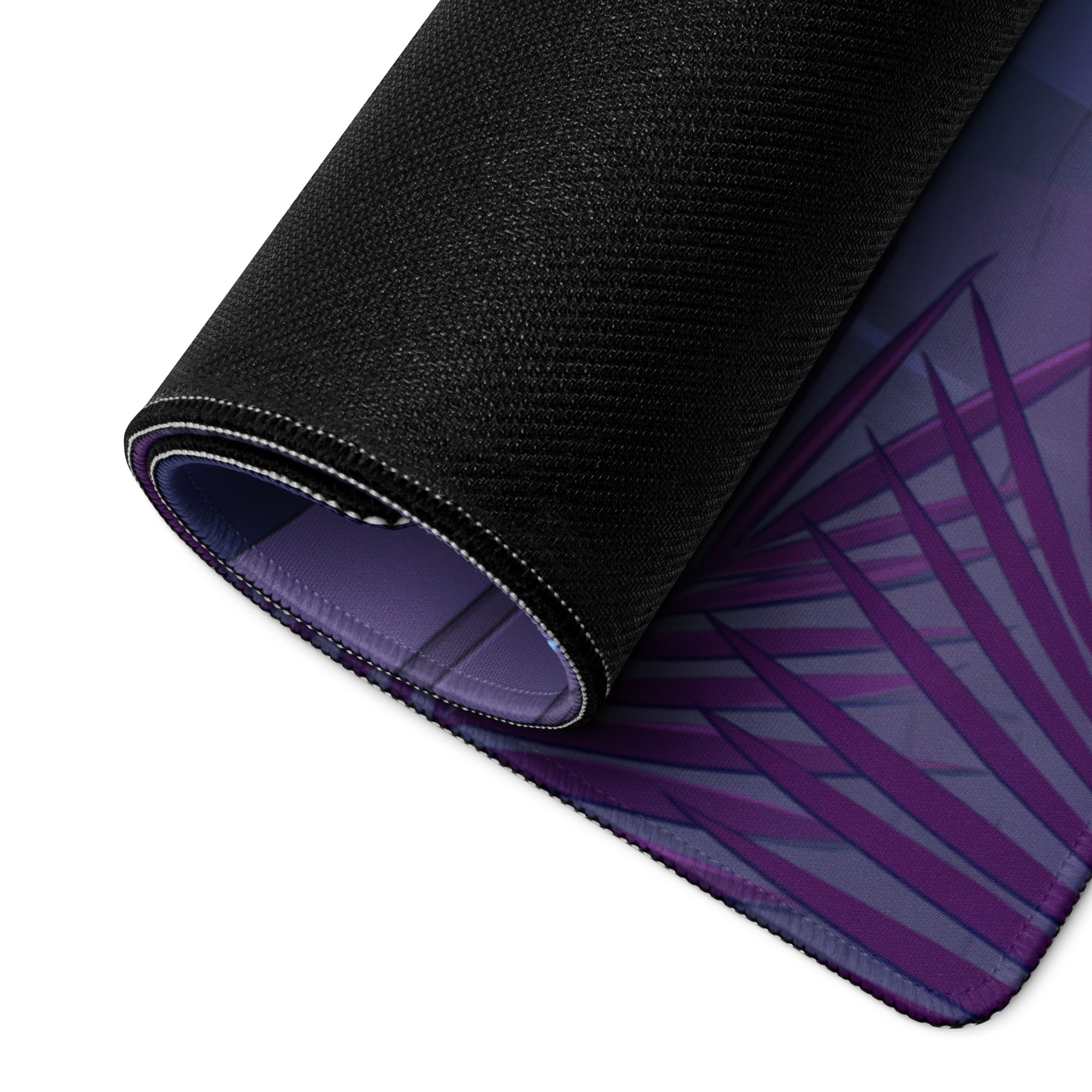 Koenigsegg CCX Inspired White Purple Vaporwave Gaming Mouse Pad – Futuristic Neon Garage Desk Mat, Retro Cyberpunk Supercar Digital Artwork