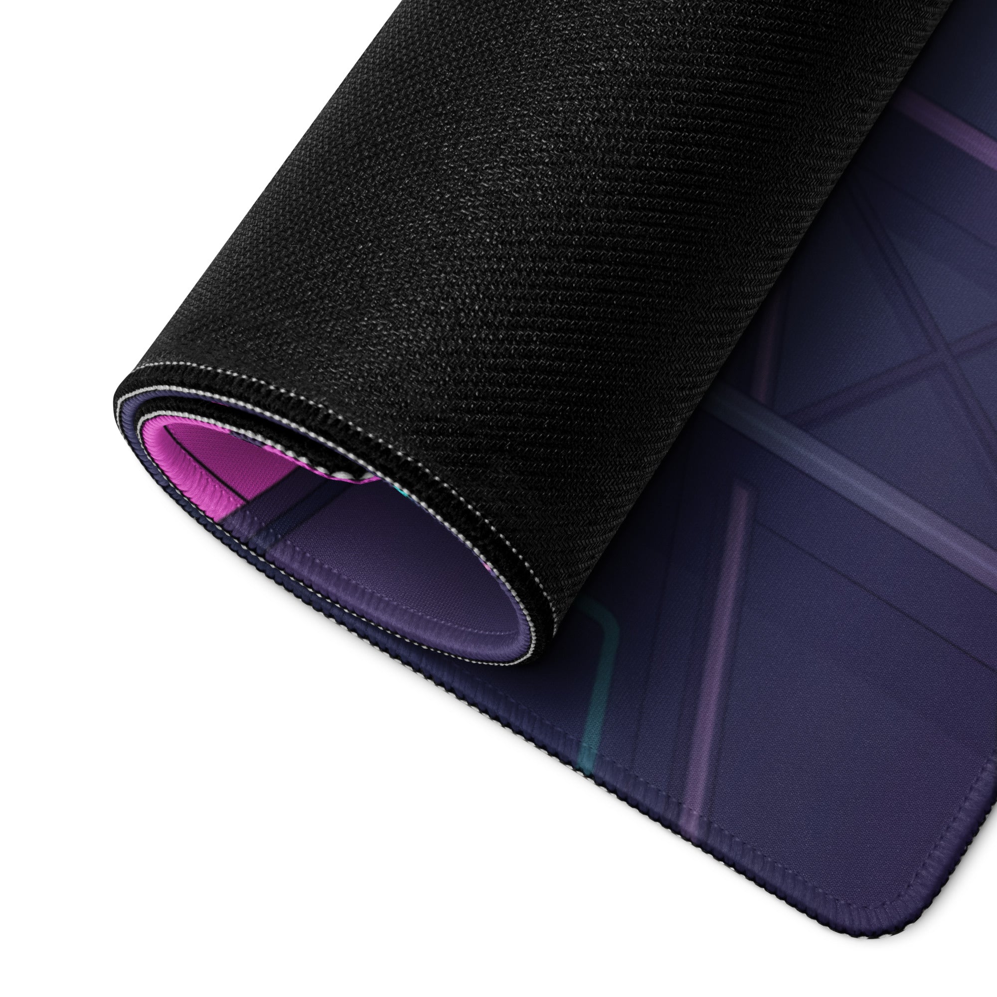Lamborghini Revuelto Inspired Gray Cyan Vaporwave Gaming Mouse Pad – Neon Retro Garage Desk Mat, Futuristic Synthwave Supercar Digital Artwork