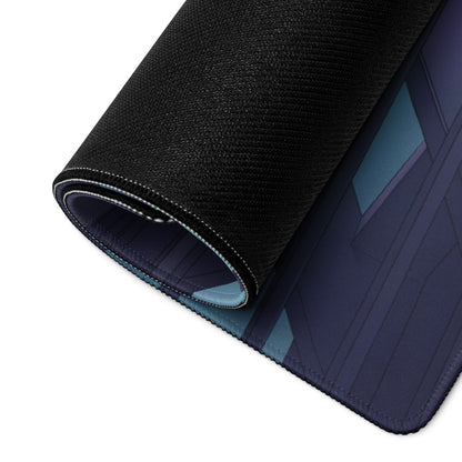 Lamborghini Revuelto Inspired Blue Purple Vaporwave Gaming Mouse Pad – Futuristic Coastal Architecture Desk Mat, Dreamy Synthwave Supercar Digital Art