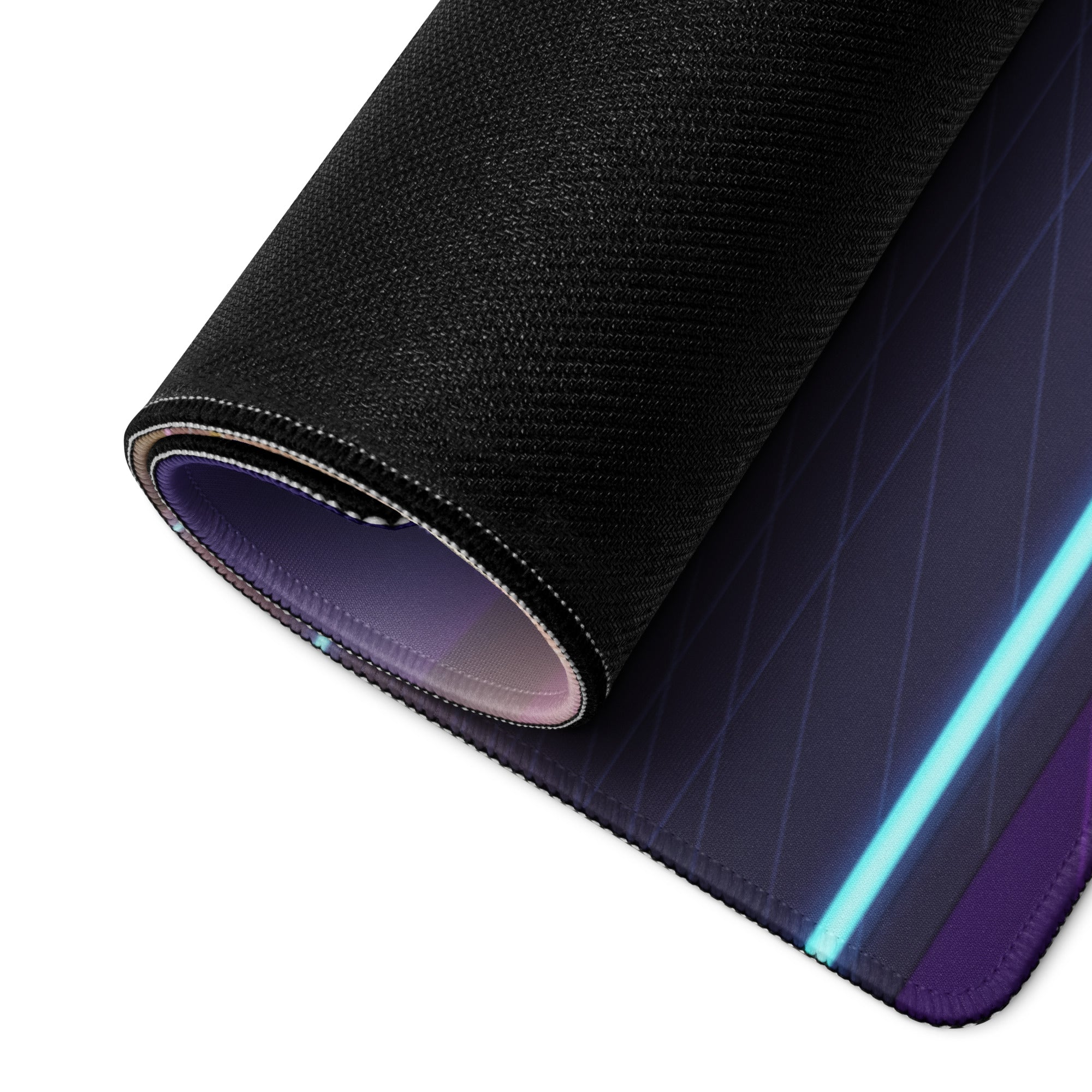 McLaren Senna Inspired Orange White Vaporwave Gaming Mouse Pad – Neon Cyber City Highway Desk Mat, Retro Futuristic Synthwave Hypercar Digital Art