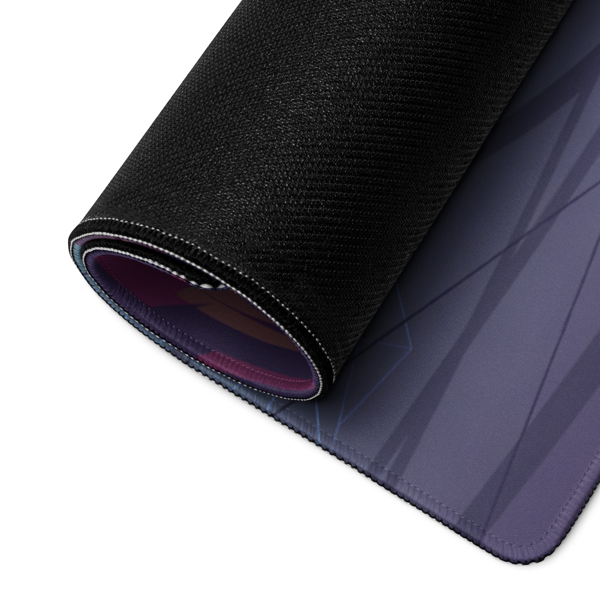 Lamborghini Huracán Performante Inspired Matte Black Vaporwave Gaming Mouse Pad – Neon Desert Crystal Desk Mat, Retro Futuristic Supercar Digital Art
