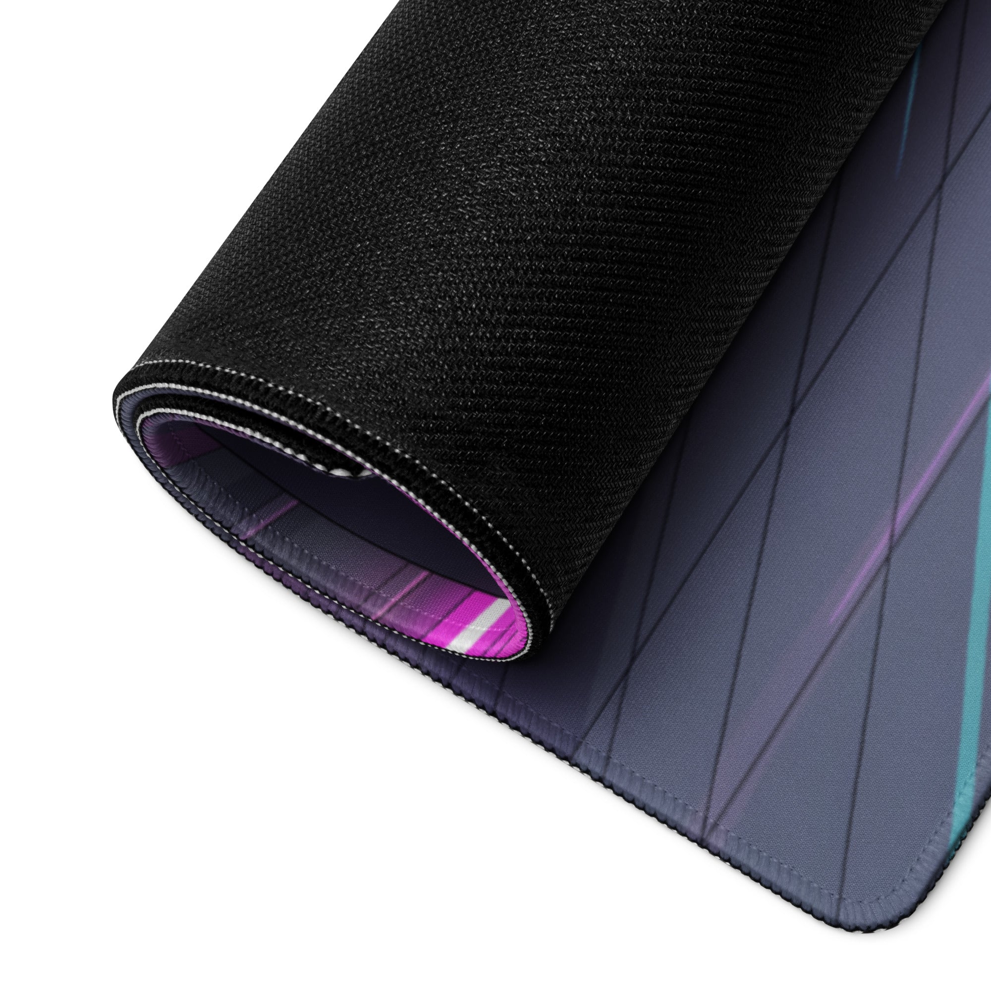 McLaren 765LT Inspired Cyan Blue Vaporwave Gaming Mouse Pad – Neon Underground Garage Desk Mat, Retro Futuristic Supercar and JDM Digital Art