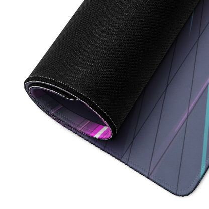 McLaren 765LT Inspired Cyan Blue Vaporwave Gaming Mouse Pad – Neon Underground Garage Desk Mat, Retro Futuristic Supercar and JDM Digital Art