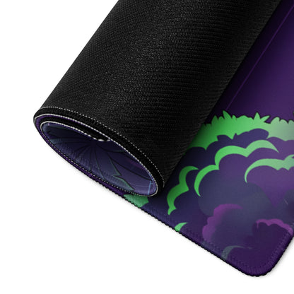 Ferrari F40 Inspired Red Purple Vaporwave Gaming Mouse Pad – Neon Palm Grid Highway Desk Mat, Retro Futuristic Supercar Landscape Digital Art