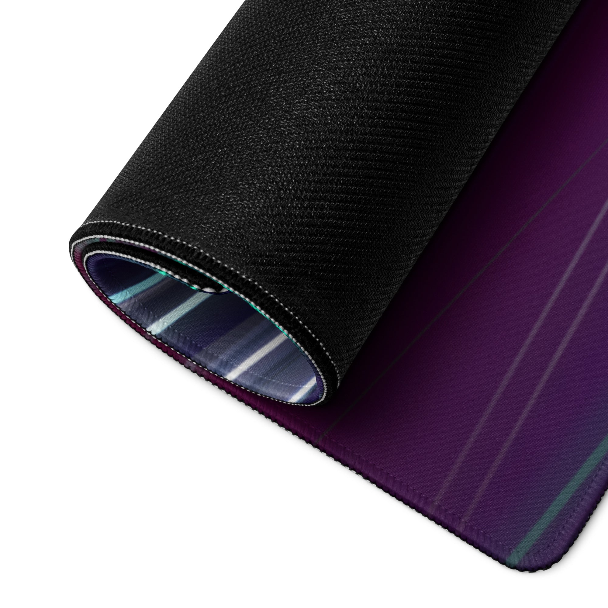Aston Martin Valkyrie AMR Pro Inspired Teal Purple Vaporwave Gaming Mouse Pad – Neon Hypercar Desk Mat, Futuristic Cyber Racing Digital Art