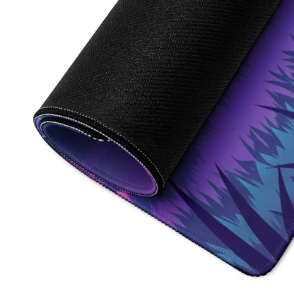 Lamborghini Revuelto Inspired Blue Purple Vaporwave Gaming Mouse Pad – Neon Futuristic Villa Desk Mat, Retro Synthwave Supercar Digital Art