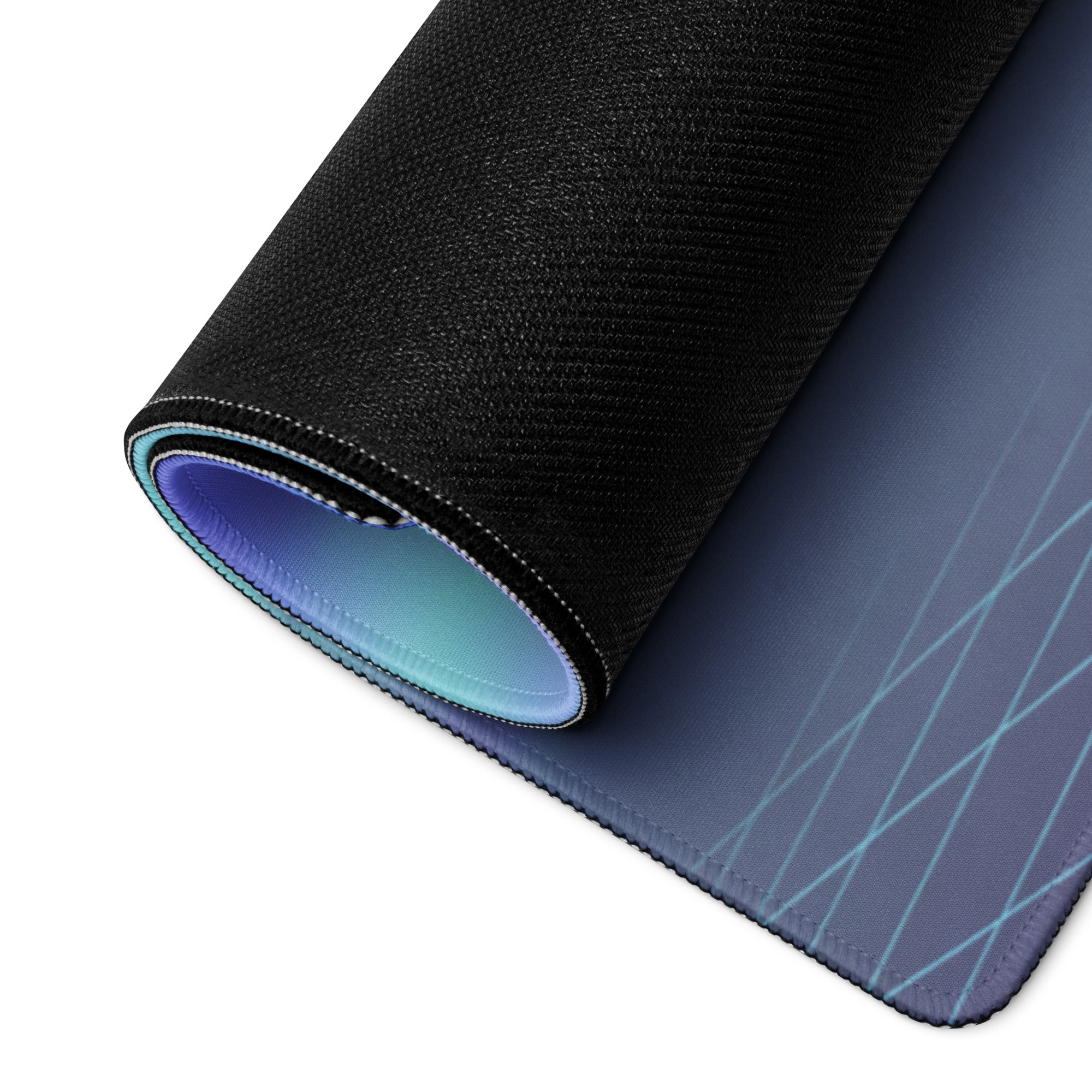 Hennessey Venom F5 Inspired Green Purple Vaporwave Gaming Mouse Pad – Neon Mountain Road Desk Mat, Futuristic Hypercar Digital Art