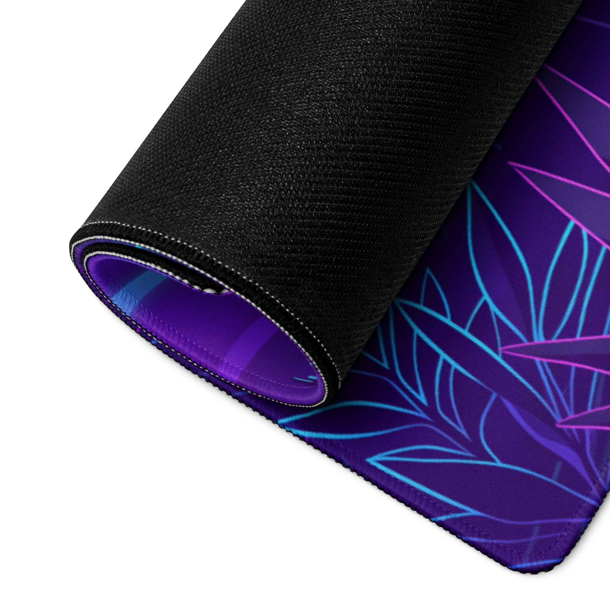 Koenigsegg Regera Inspired Red Purple Vaporwave Gaming Mouse Pad – Neon Cyber Grid Desk Mat, Futuristic Cityscape Supercar Digital Art