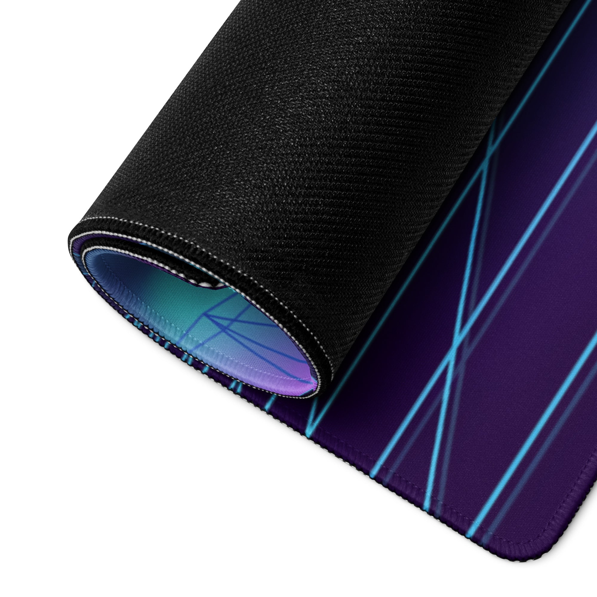 Red Bull RB17 Inspired Blue Purple Vaporwave Gaming Mouse Pad – Neon Cyber Grid Desk Mat, Retro Futuristic Hypercar Digital Artwork