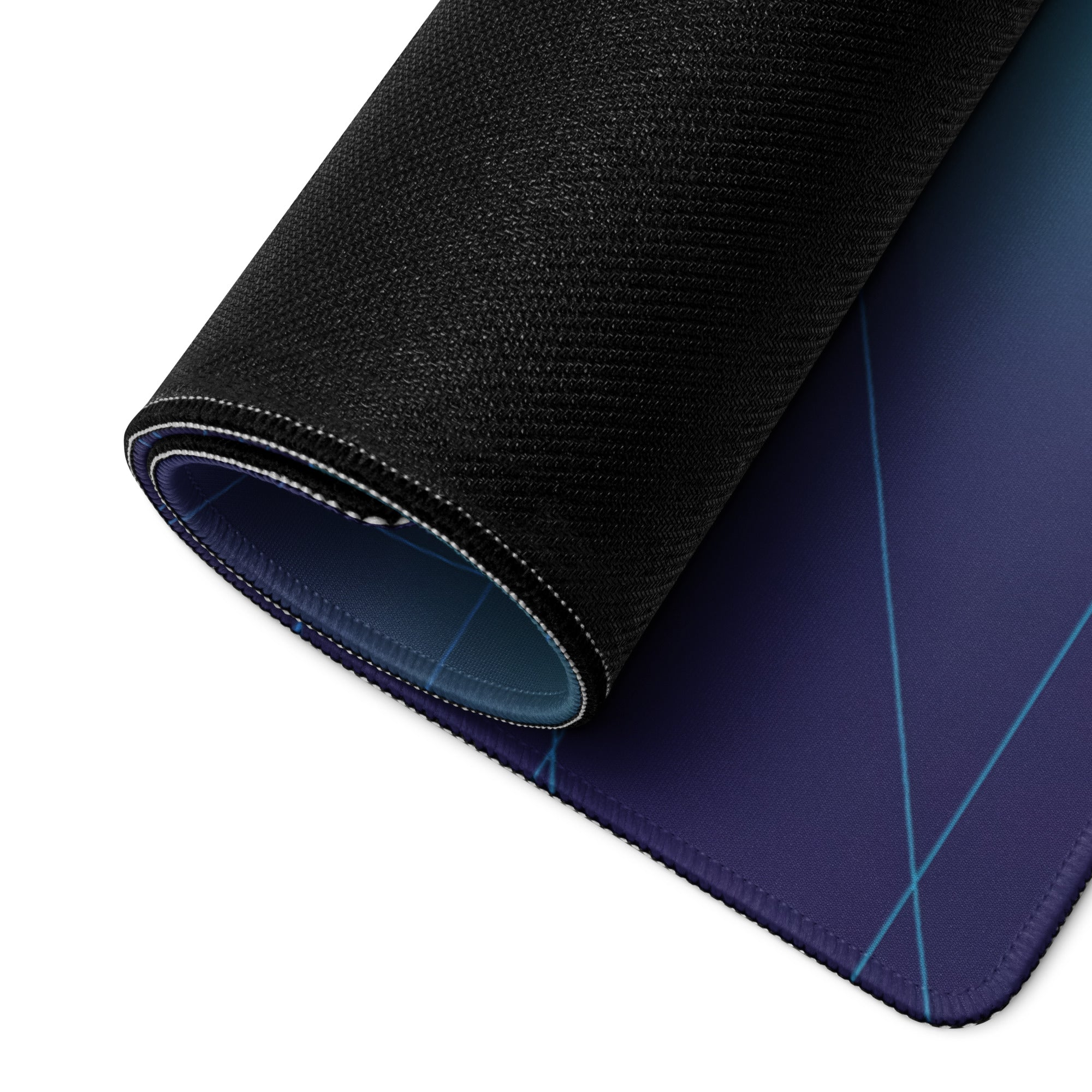 Koenigsegg CCX Inspired Silver Cyan Vaporwave Gaming Mouse Pad – Neon Reflective Grid Desk Mat, Retro Futuristic Hypercar Digital Artwork