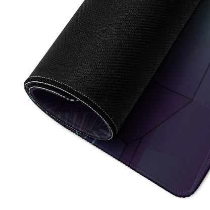 Lamborghini Huracán Performante Inspired White Purple Vaporwave Gaming Mouse Pad – Neon Pyramid Garage Desk Mat, Retro Futuristic Supercar Digital Art