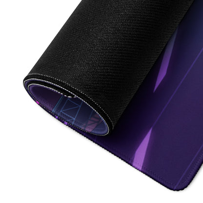 Acura NSX Inspired Red Purple Vaporwave Gaming Mouse Pad – Neon Racetrack Garage Desk Mat, Retro Futuristic JDM Supercar Digital Artwork