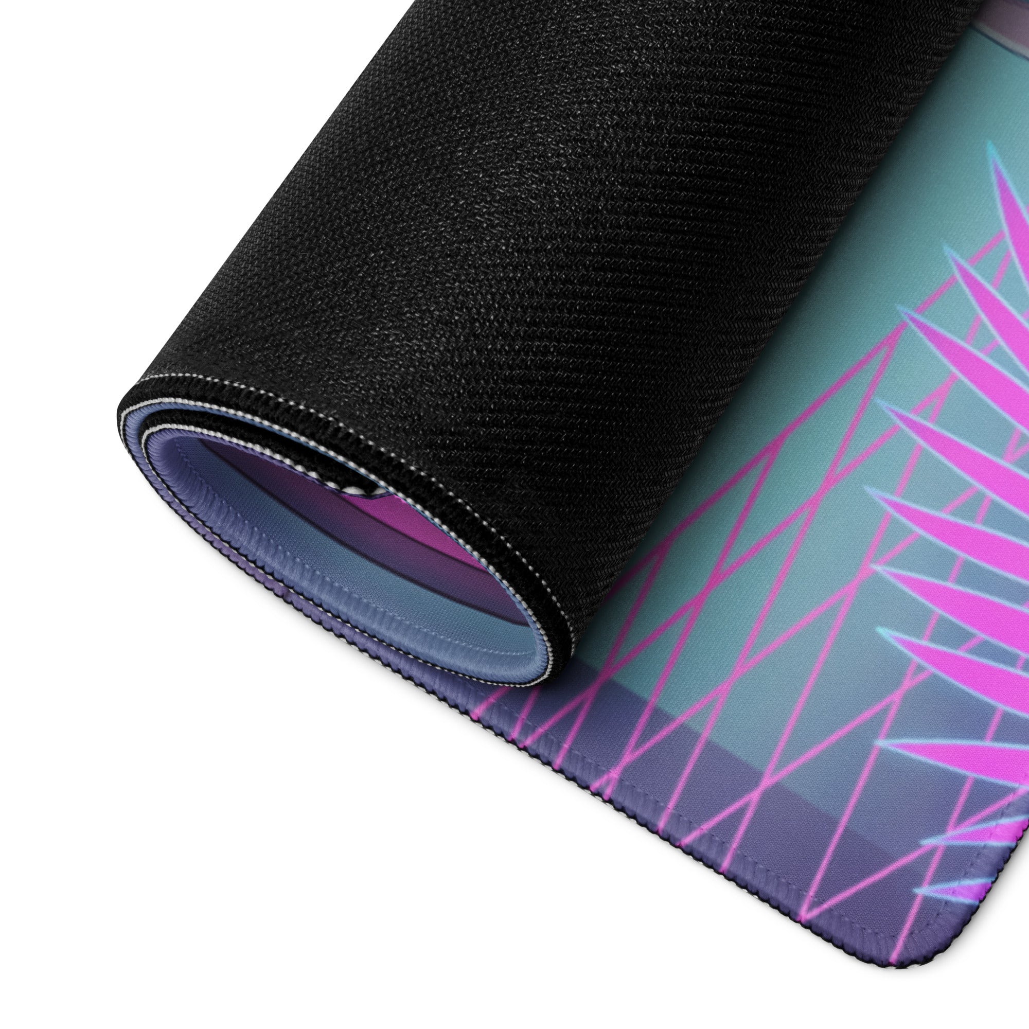Ferrari 296 GTB GT3 Inspired Red Pink Vaporwave Gaming Mouse Pad – Neon Retro Garage Desk Mat, Futuristic Synthwave Race Car Digital Artwork