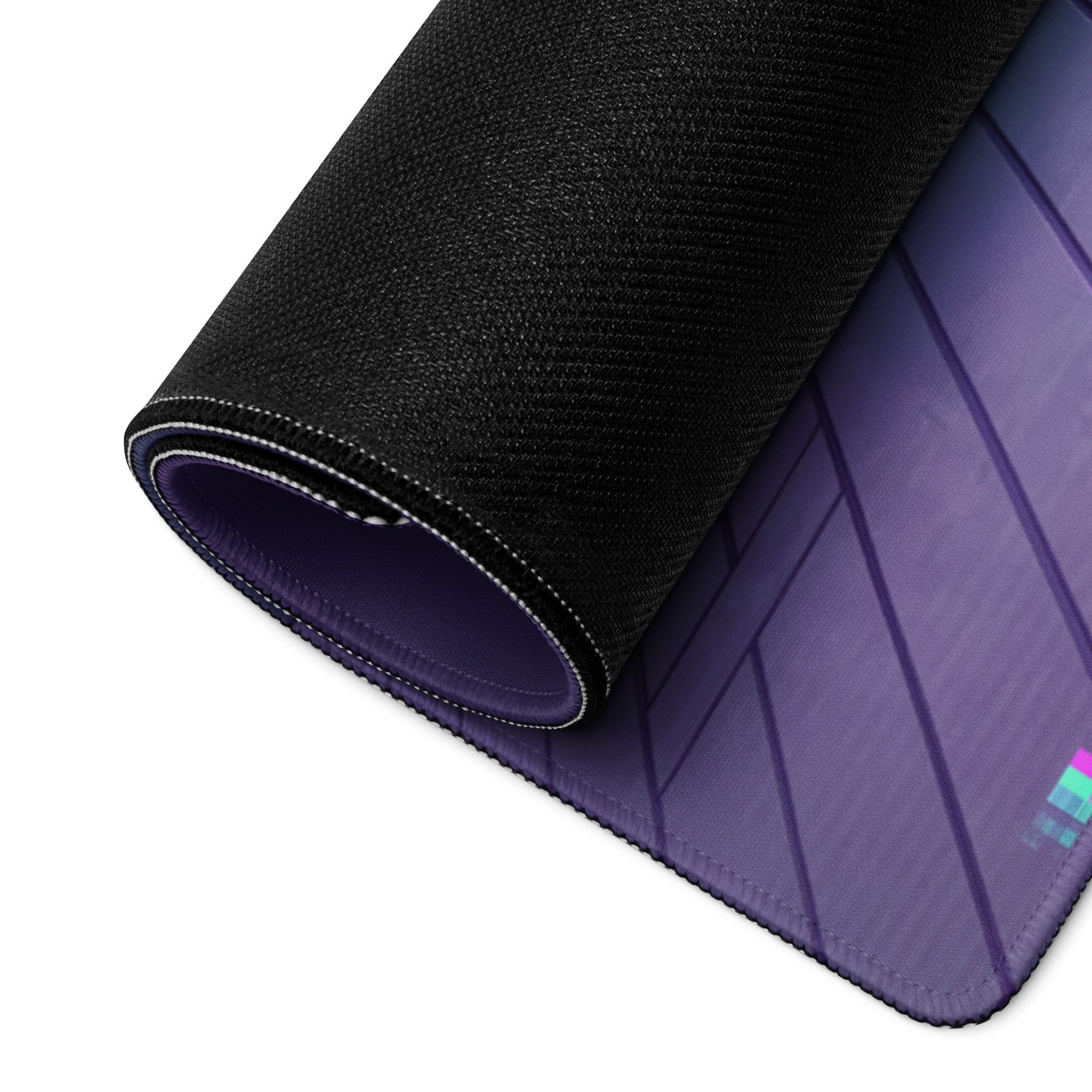 Pagani Zonda Inspired White Purple Vaporwave Gaming Mouse Pad – Neon Cyber Garage Desk Mat, Retro Futuristic Italian Supercar Digital Art