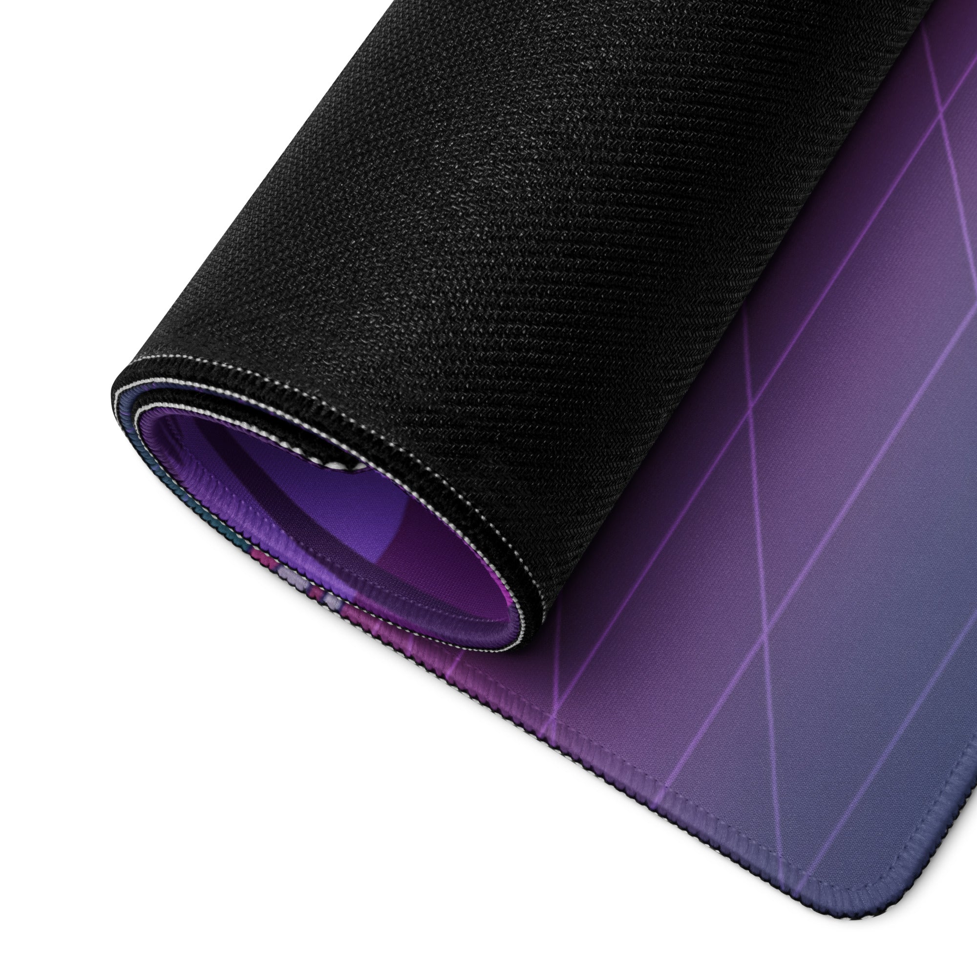 MV Agusta Superveloce 800 Inspired Teal Purple Vaporwave Gaming Mouse Pad – Neon Sunset Grid Desk Mat, Retro Futuristic Synthwave Sportbike Art