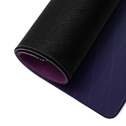 Triumph Speed Triple 1200 RR Inspired Silver Purple Vaporwave Gaming Mouse Pad – Neon Cyber City Desk Mat, Futuristic Synthwave Motorcycle Digital Art
