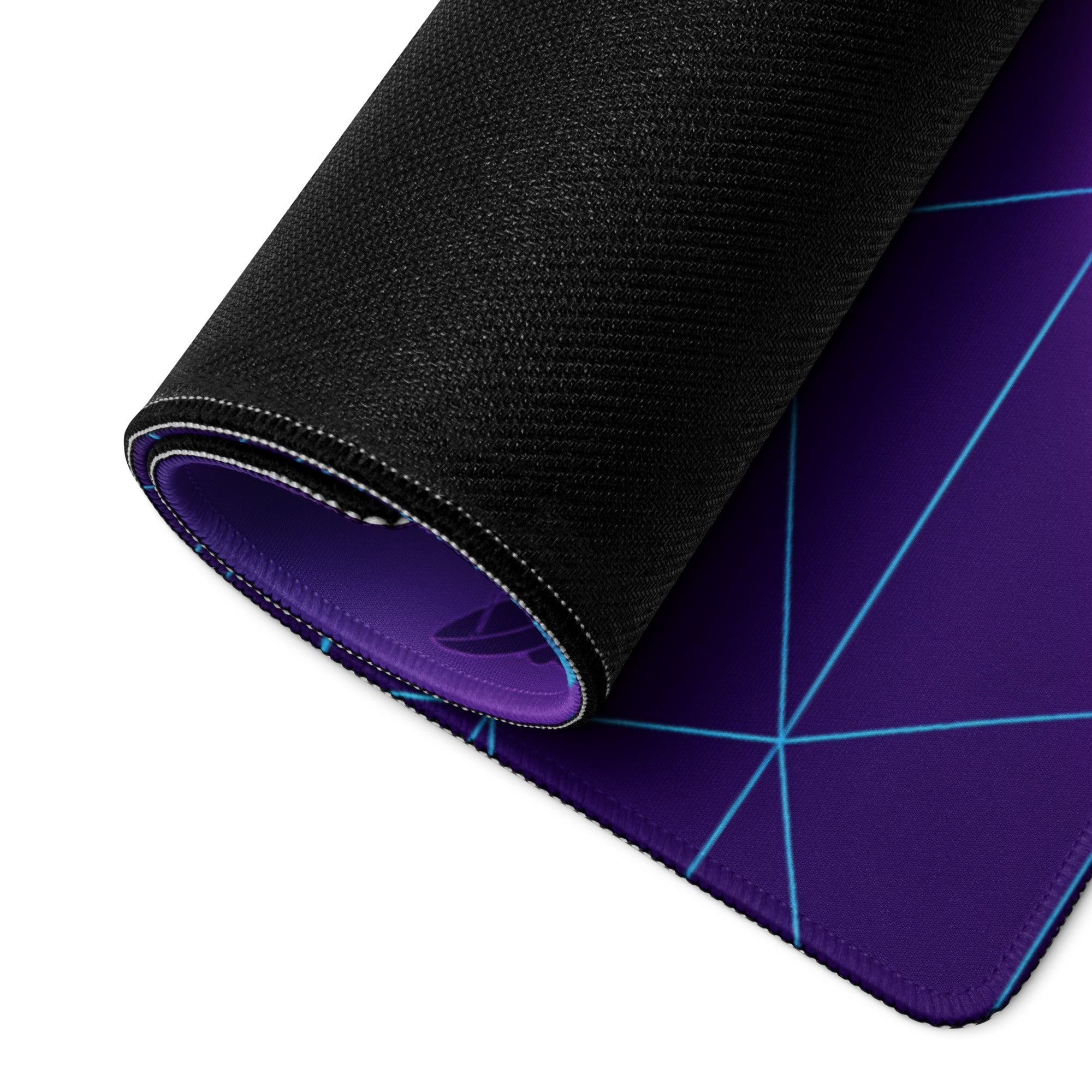 BMW M1000RR Inspired Purple Blue Vaporwave Gaming Mouse Pad – Neon Cyber City Desk Mat, Retro Futuristic Synthwave Motorcycle Digital Art