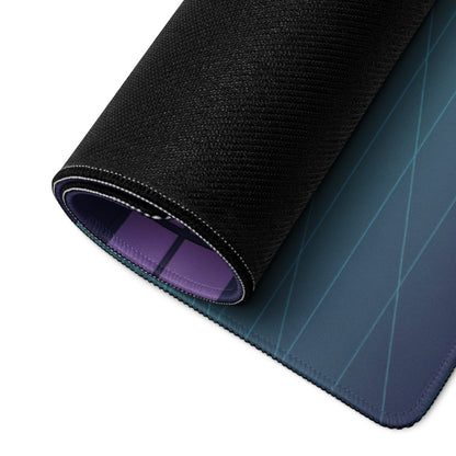 Ducati Panigale V4S Inspired Teal Purple Vaporwave Gaming Mouse Pad – Neon Grid Garage Desk Mat, Retro Futuristic Superbike Digital Art