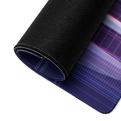 Vaporwave Neon Mouse Pad - Mouse Pad Pink Purple Neon Gaming Desk Vaporwave Neon Retro Mood Non Slip Large Digital Print