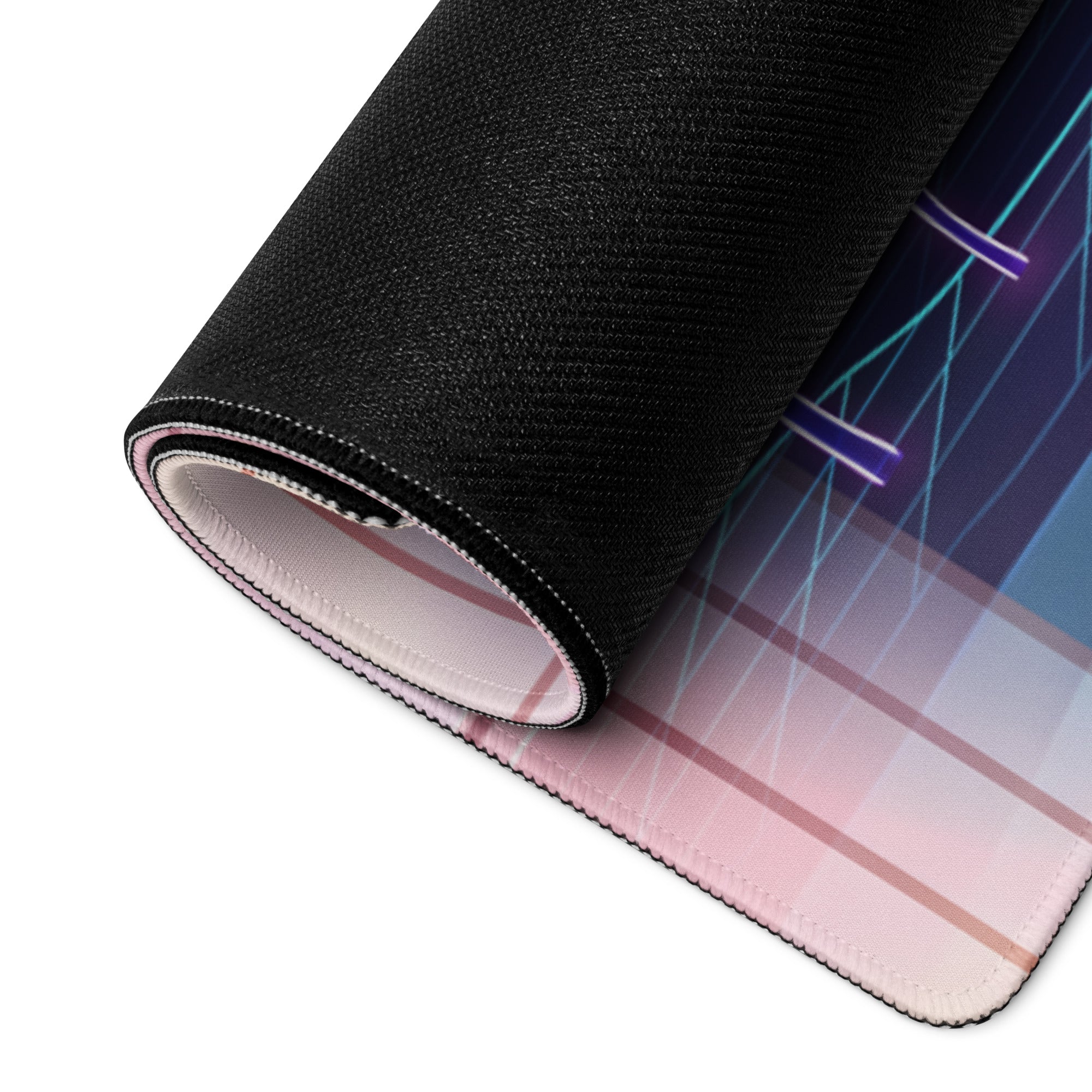 Neon Vaporwave Mouse Pad - Gaming Mouse Pad Pink Purple Blue Neon Vaporwave Desk Dreamy Neon Mood Vaporwave Desk Mat