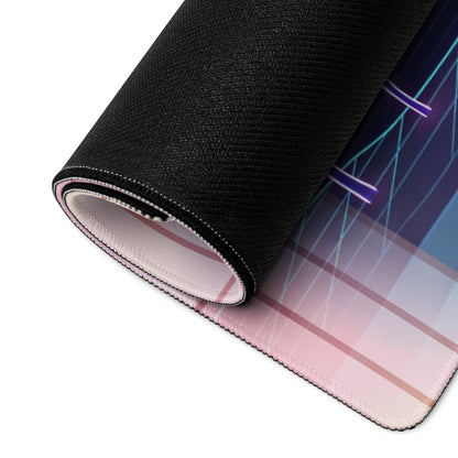 Neon Vaporwave Mouse Pad - Gaming Mouse Pad Pink Purple Blue Neon Vaporwave Desk Dreamy Neon Mood Vaporwave Desk Mat