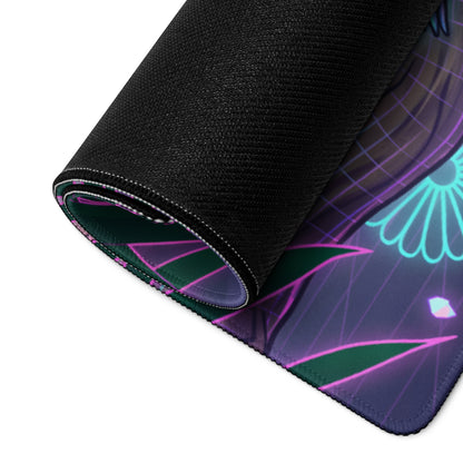 Vaporwave Sunset Neon Mouse Pad - Gaming Mouse Pad Purple Pink Teal Desk Dreamy Retro Futurism Esports Pad Digital Art