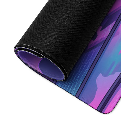 Vaporwave Neon Sunset Mouse Pad - Mouse Pad Neon Pink Purple Desk Vaporwave Mood Neon Retro Futurism Digital